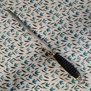 Vintage Wusthof Dreizack Hartverchromt Germany 10" Sharpener Honing Steel Rod